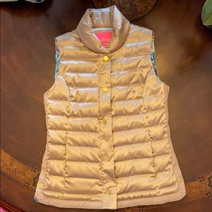 Gold Lilly Pulitzer Puffer Vest